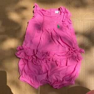 Pink Ralph Lauren onesie